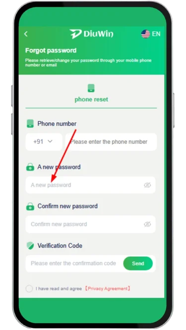 Create a new strong password