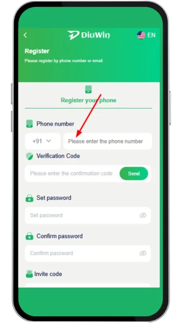 Enter your correct phone number